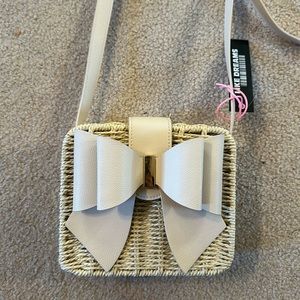 Poppy Bowtie Straw Crossbody by Like Dreams